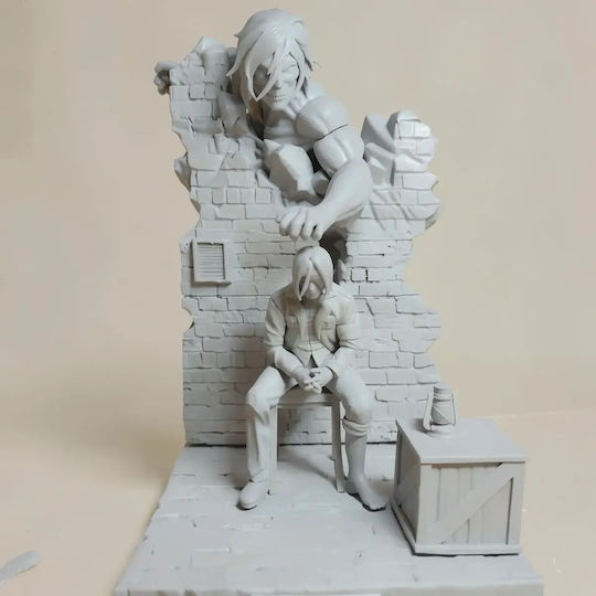 Άβαφη 3D Φιγούρα Eren Titan V2 Βάψιμο Diy Δώρο Χρώματα 20 Cm 1:8