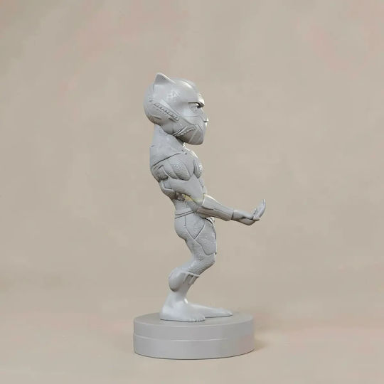 Unpainted 3D Figure Black Panther Joystick Holder 3D Painting DIY Gift Colors 15.2 Cm 1:12