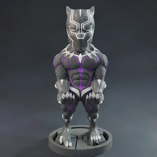 Unpainted 3D Figure Black Panther Joystick Holder 3D Painting DIY Gift Colors 15.2 Cm 1:12