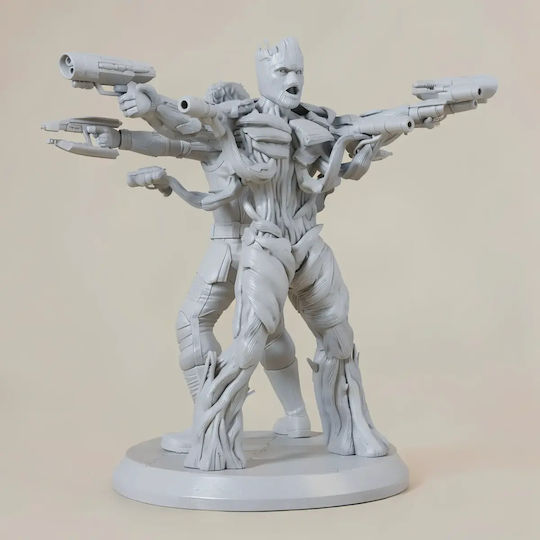 Unpainted 3D Figure Star Lord Groot From Guardian Galaxy Painting Diy Gift Colors 15.2 Cm 1:12