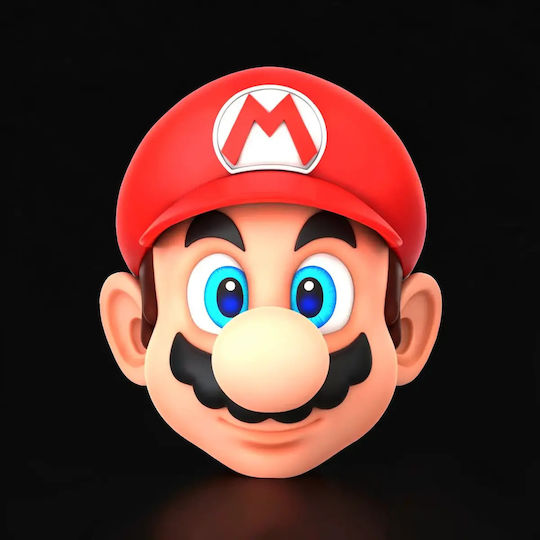 Unpainted 3D Figure Cosplay Italian Red Plumber Super Mario Mask Painting DIY Gift Colors 20 Cm 1:8