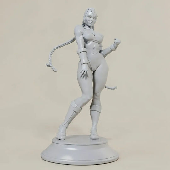 Unpainted 3D Figure Cammy Stand V2 From Street Fighter Painting DIY Gift Colors 15.2 Cm 1:12