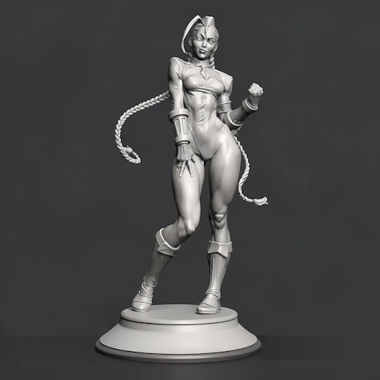 Unpainted 3D Figure Cammy Stand V2 From Street Fighter Painting DIY Gift Colors 15.2 Cm 1:12