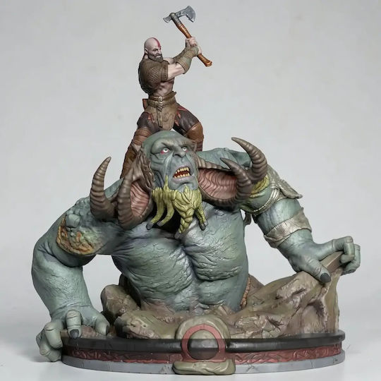 Unpainted 3D Figure Kratos Vs Troll Painting DIY Gift Colors 30 Cm 1:6