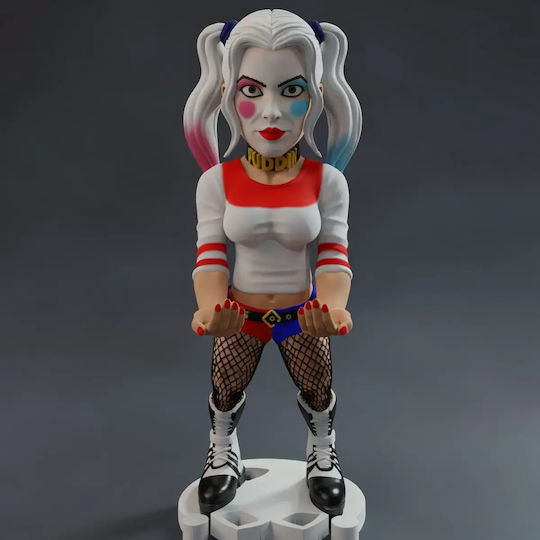 Unpainted 3D Figure Harley Quinn Joystick Holder 3D Painting DIY Gift Colors 15.2 Cm 1:12