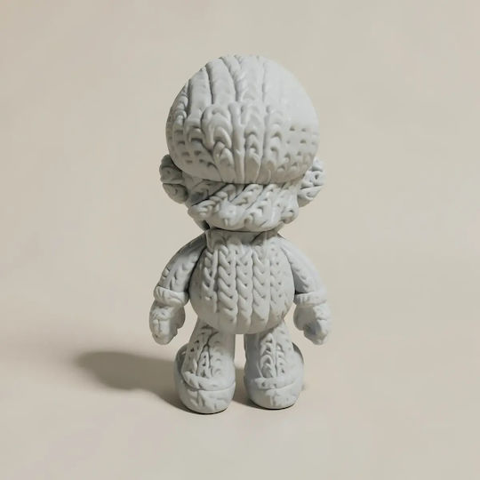 Άβαφη 3d Φιγούρα Super Basic Knitted Super Mario Βάψιμο Diy Δώρο Χρώματα 30 Cm 1:6