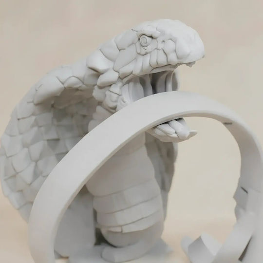Άβαφη 3d Φιγούρα Basic King Cobra Headphone Holder Βάψιμο Diy Δώρο Χρώματα 20 Cm 1:8