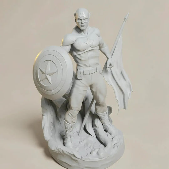 Sammlbare Figuren 3D Figur Classic Captain America Stand Pose Bemalt Diy Geschenk Farben 30 Cm 1:6