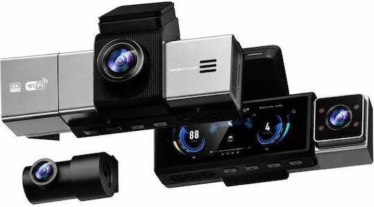 PerVoi X13 Car DVR Camera Set 4K with 3.2" Screen Wi-Fi GPS & Rear Camera