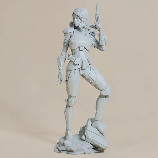 Unpainted 3D Figur Shae Vizla Mandalorian 3D Bemalen Diy Geschenk Farben 15,2 Cm 1:12