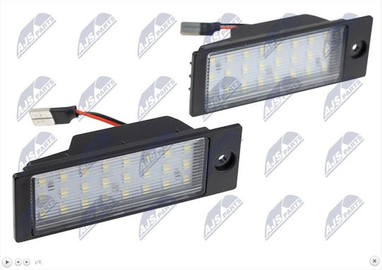 NTY Φώτα Πινακίδας Led 12V για Hyundai i30 Chevrolet Volt 2013-2017 2τμχ