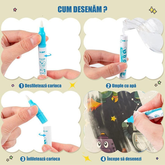 Carte De Colorat Magică Apă Robot Lume