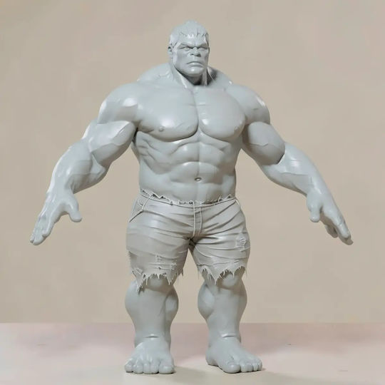 Άβαφη 3d Φιγούρα Hulk Power From Marvel Βάψιμο Diy Δώρο Χρώματα 15,2 Cm 1:12