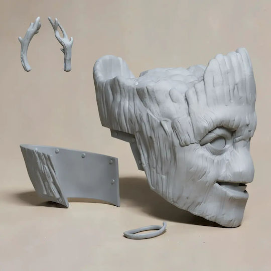 Unpainted 3D Figure Cosplay Groot Mask Wearable Painting DIY Gift Colors 15.2 Cm 1:12