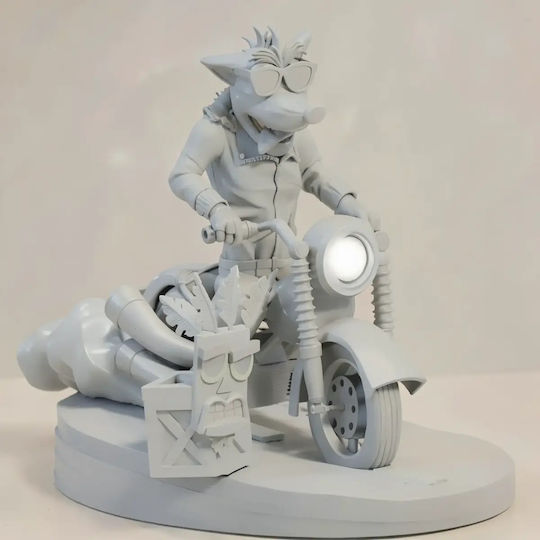 Άβαφη 3D Фигура Crash Bandicoot Racer Боядисване DIY Подарък Цветове 30 см 1:6