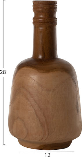 HomeMarkt HomeMarkt Set Hölzernes Braune Vasen F14xY14cm 3Stücke