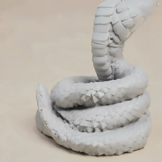 Άβαφη 3d Φιγούρα Basic King Cobra Headphone Holder Βάψιμο Diy Δώρο Χρώματα 30 Cm 1:6