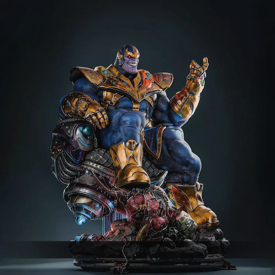Unpainted 3D Figure Thanos Conqueror On Throne Digital Painting DIY Gift Colors 20 Cm 1:8