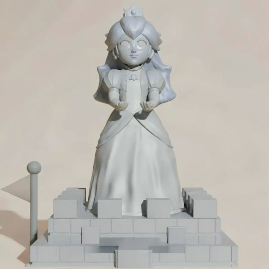 Unpainted 3D Figure Peach Joystick Holder 3D Painting DIY Gift Colors 15.2 Cm 1:12
