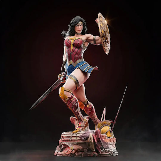 Unbemalte 3D Figur Wonder Woman Warrior Im Kampf Bereit Zum Bemalen Diy Geschenk Farben 15,2 Cm 1:12