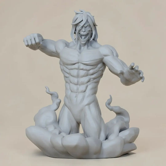 Unbemalte 3d Figur Eren Halbkörper Bereit Für Angriff auf Titan Bemalen Diy Geschenk Farben 20 Cm 1:8