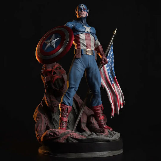 Abgebaute 3D Sammelbare Figur Classic Captain America Stand Pose Bemalt Diy Geschenk Farben 15,2 Cm 1:12