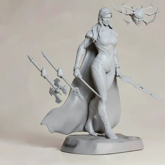 Unpainted 3D Figure Hela Helmet 3D Printing Model Thor Painting DIY Gift Colors 20 Cm 1:8