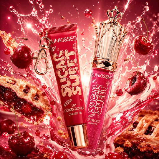 Sunkissed Sugar Sweet Lip Duo Makeup Set for Lips Cherry Pie 2 Pieces
