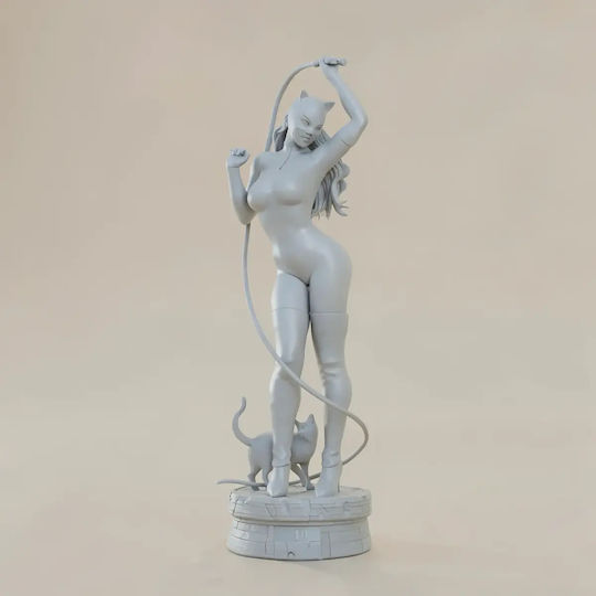 Unbemalte 3d Figur Katzefrau Stehend 3d Druck Figur Dc Diy Bemalen Geschenk Farben 20 Cm 1:8