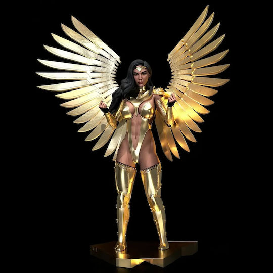 Unpainted 3D Figur Wonder Woman Golden Wing Painting Diy Geschenk Farben 20 Cm 1:8
