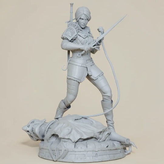 iLovePrints Sammelbare Figuren Abgepaintete 3d Figur Ciri Witcher Kettenschwert 185mm Bemalt Diy Geschenk Farben 15,2 Cm 1:12