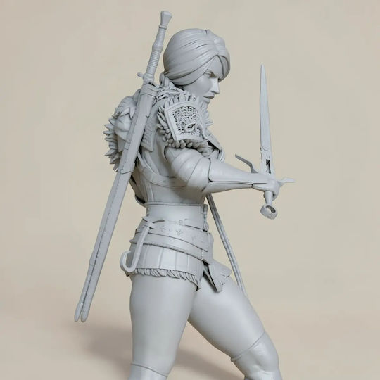 Άβαφη 3d Sammelbare Figur Ciri Witcher Chain Sword 185mm Nsfw Βάψιμο Diy Δώρο Χρώματα 20 Cm 1:8
