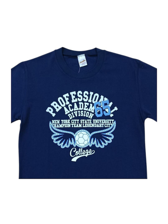 Kinder T-Shirt Kurzärmelig Marineblau