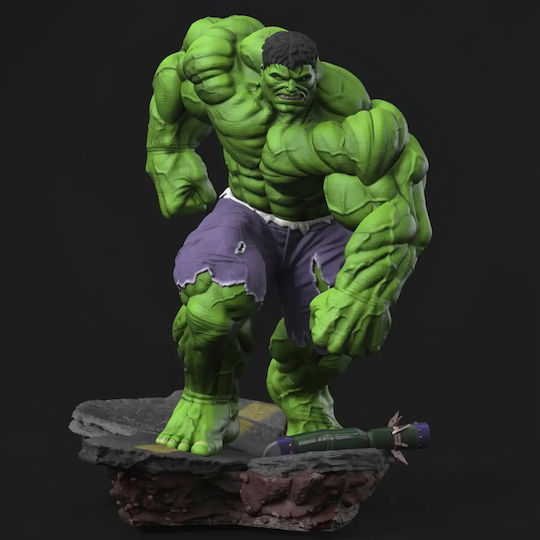 Unpainted 3D Figure Hulk Muscle Walking Ready To 3D Model Painting DIY Gift Colors 20 Cm 1:8