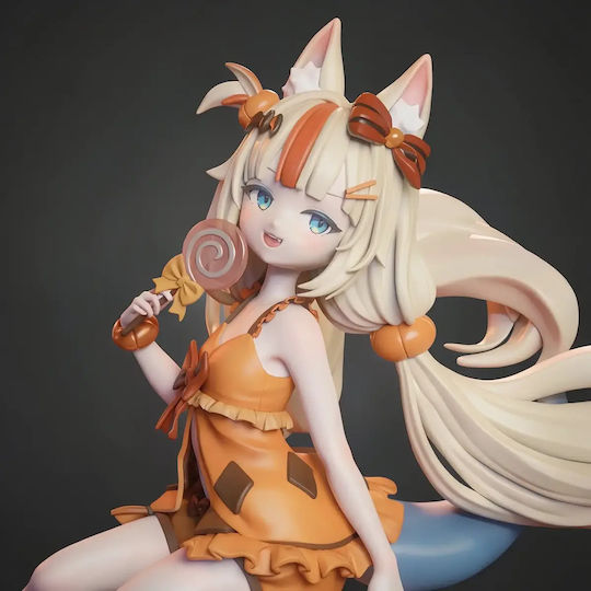 Άβαφη 3D Фигура Sameko Saba Vtuber Хелоуин 240мм Боядисване DIY Подарък Цветове 15,2 см 1:12