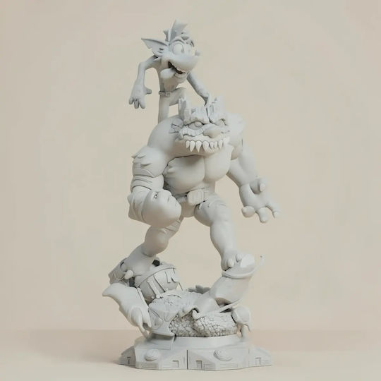 Άβαφη 3d Фигура Crash Bandicoot 300мм Боядисване Diy Подарък Цветове 20 См 1:8