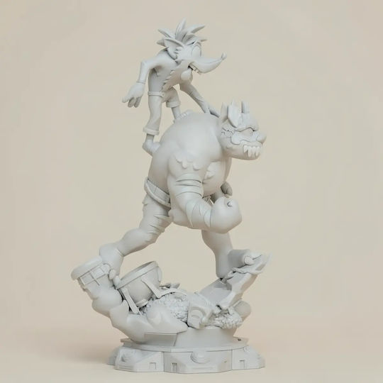 Άβαφη 3d Фигура Crash Bandicoot 300мм Боядисване Diy Подарък Цветове 20 См 1:8
