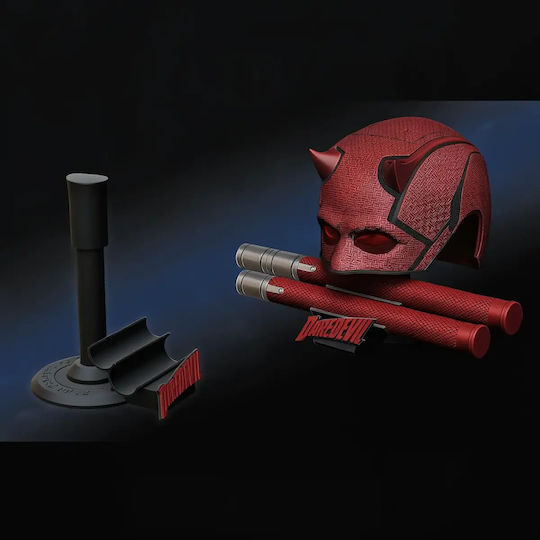 Άβαφη 3d Sammelbare Figur Daredevil Stand Cowl Billy Clubs Basis Diy Geschenk Farben 15,2 Cm 1:12