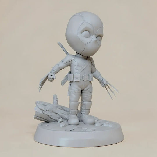 Άβαφη 3d Φιγούρα Deadpool Claw Chibi Βάψιμο Diy Δώρο Χρώματα 15,2 Cm 1:12