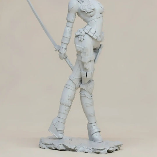 Unpainted 3D Figure Lady Deadpool From Movie Digital Painting DIY Gift Colors 15.2 Cm 1:12