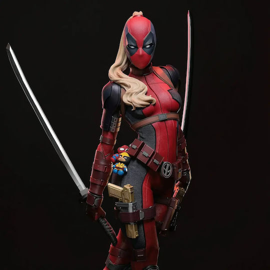 Unpainted 3D Figure Lady Deadpool From Movie Digital Painting DIY Gift Colors 15.2 Cm 1:12