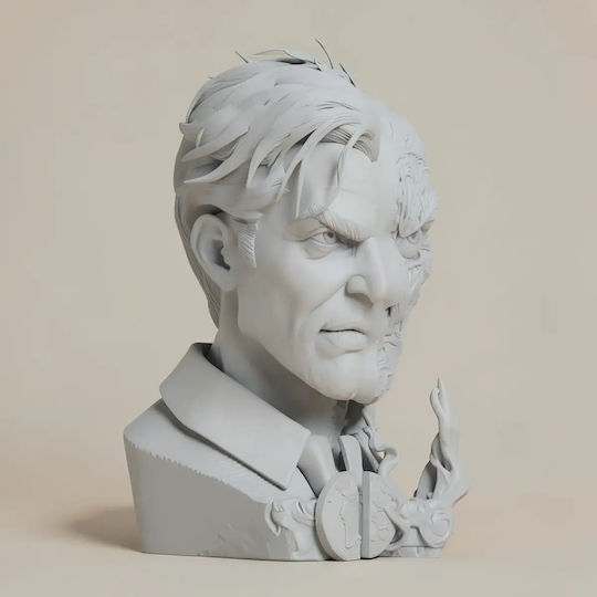 Άβαφη 3D Sammelbare Figur Two Face Book Holder Files Basis Diy Δώρο Χρώματα 15,2 Cm 1:12
