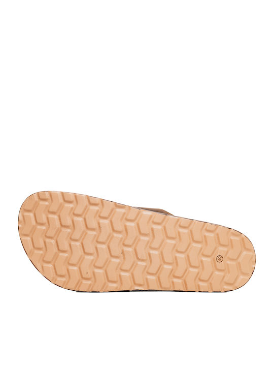 Leder Herrensandalen in Beige Farbe