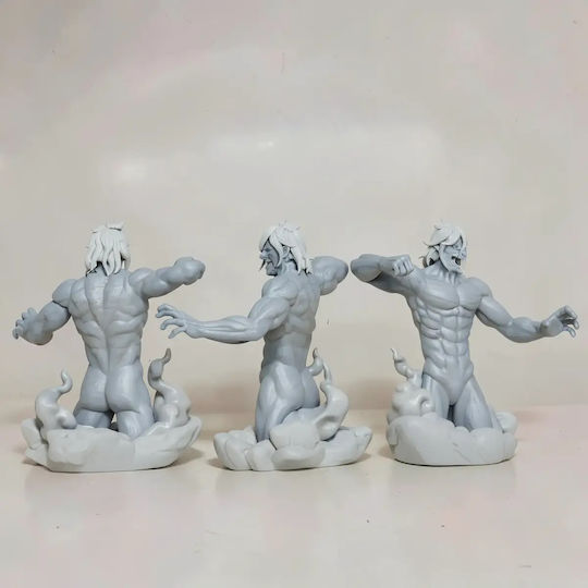 Unbemalte 3d Figur Eren Halbkörper Bereit Für Angriff auf Titan Bemalung Diy Geschenk Farben 15,2 Cm 1:12