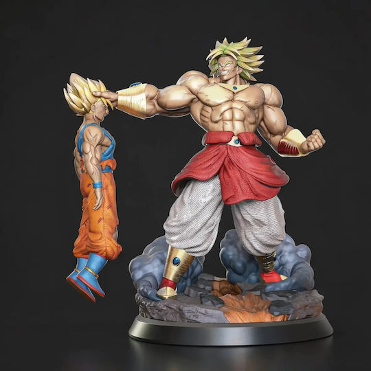 Небоядисана 3D Фигура Broly Killing Goku 3D Печат Модели Боядисване DIY Подарък Цветове 30 См 1:6