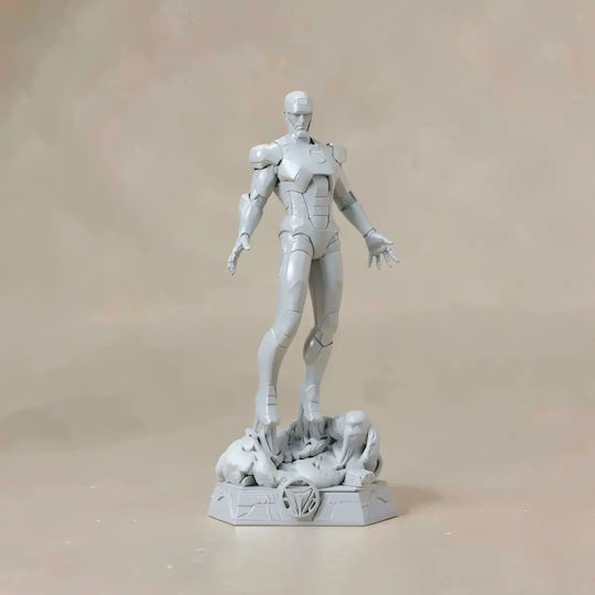 Unpainted 3D Figure Ironman Avenger Painting DIY Gift Colors 20 Cm 1:8