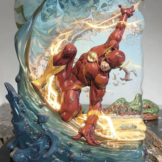 Unpainted 3D Figur Flash V3 Aus Dc Bemalen Diy Geschenk Farben 20 Cm 1:8