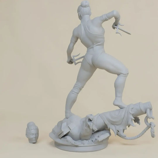 Άβαφη 3D Фигура Mileena От Mortal Kombat Боядисване DIY Подарък Цветове 30 см 1:6