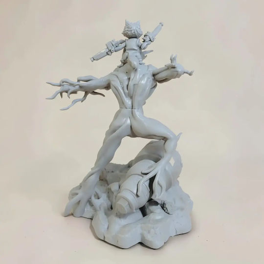 Άβαφη 3d Φιγούρα Rocket Vs Groot V2 Βάψιμο Diy Δώρο Χρώματα 30 Cm 1:6