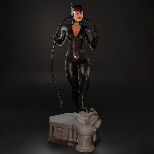 Unpainted 3D Figur Catwoman Auf Base Bemalt Diy Geschenk Farben 20 Cm 1:8